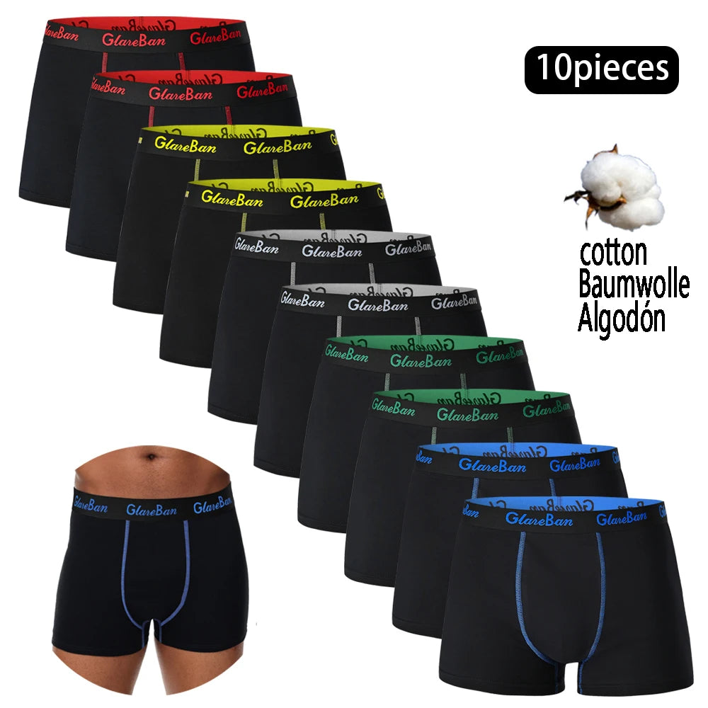 10-Pack Men's Cotton Boxer Briefs