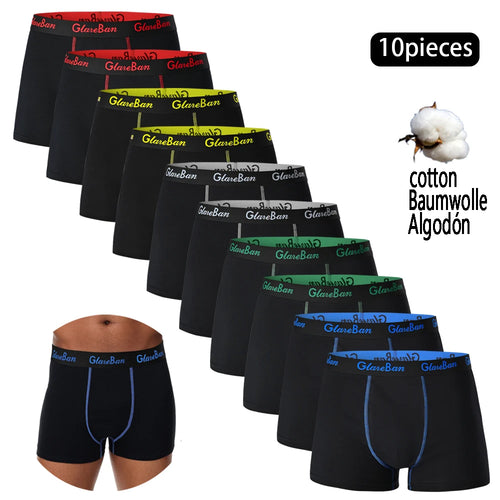 10-Pack Men's Cotton Boxer Briefs