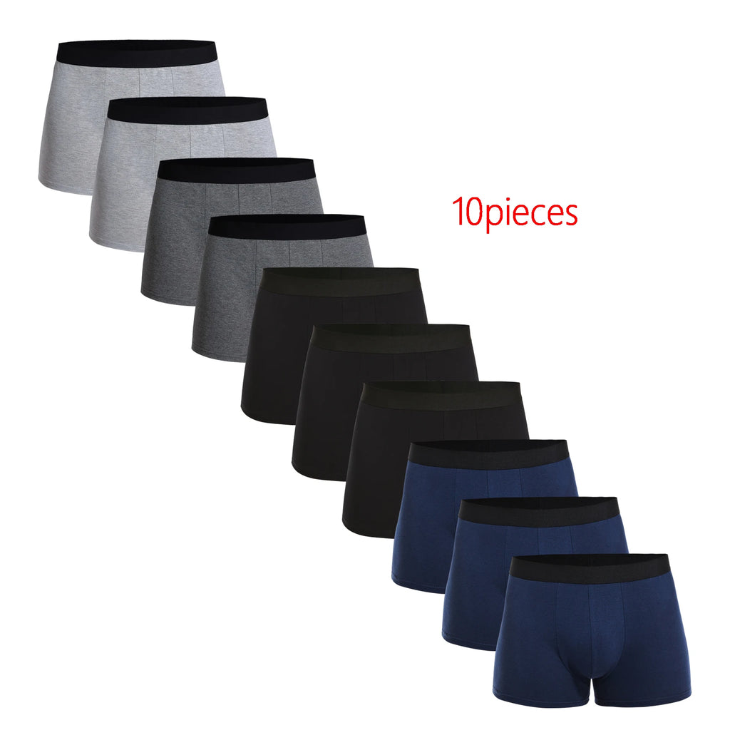 10-Pack Men's Cotton Boxer Briefs