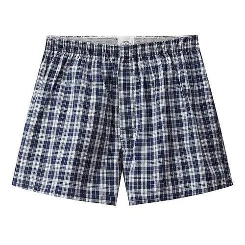 Men's Cotton Plaid Boxer Shorts